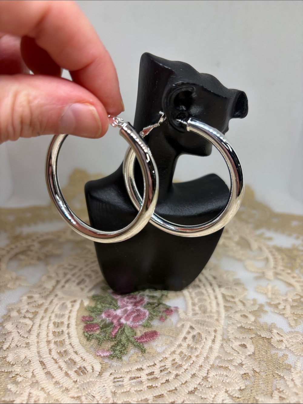 925 Sterling Silver Classic Tube Hoop Earrings Timeless Everyday Statement